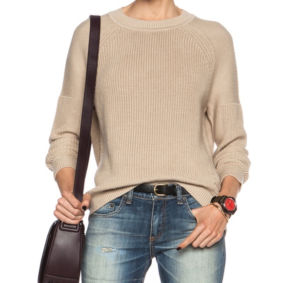 Vince Sweaters - Vince | Cashew Rib Knit Cotton Sweater